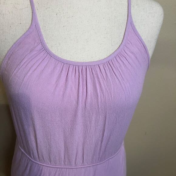 Everly dress lavender spaghetti strap high low lined elastic waist pull on Sz M - Picture 3 of 10